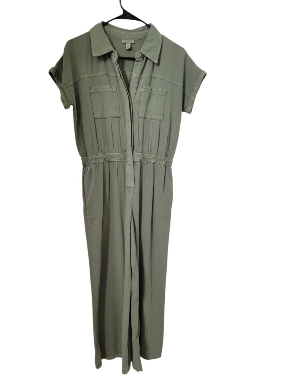 Cat & Jack Size 14 Olive Green Short Sleeve Utility-Inspired Jumpsuit NEW w/Tag